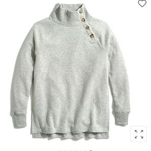 J. Crew Wide button-collar tunic sweatshirt